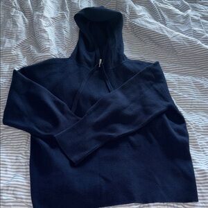 A New Day Deep Blue hooded Knit Sweater